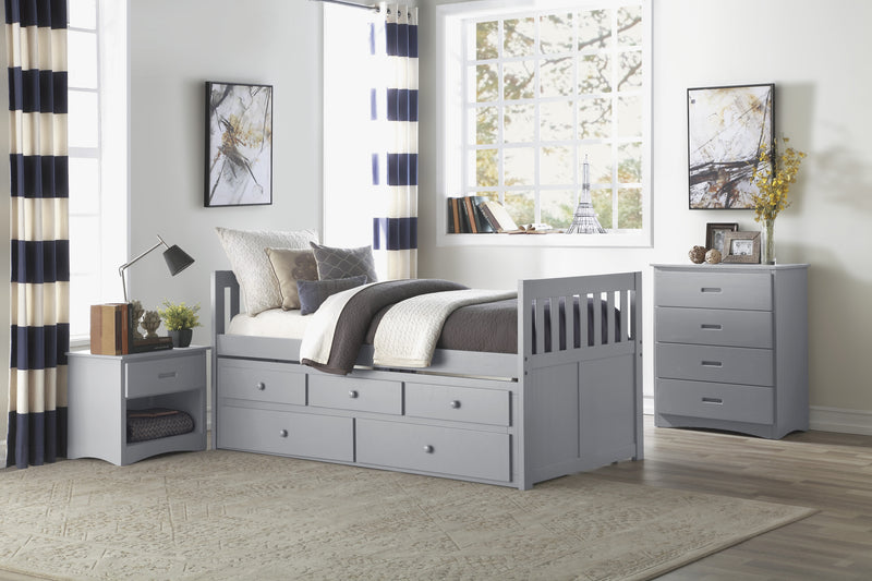 Orion (2) Twin/Twin Trundle Bed in Gray - B2063PR-1*