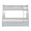 Orion (4) Twin/Full Bunk Bed with Twin Trundle in Gray - B2063TF-1*R
