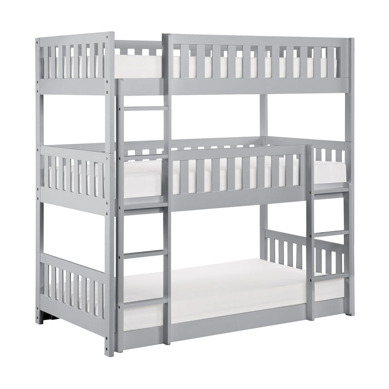 Orion (3) Triple Bunk Bed in Gray - B2063TTT-1*