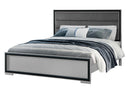 AMELIA GREY BLACK FULL BED W/LED
