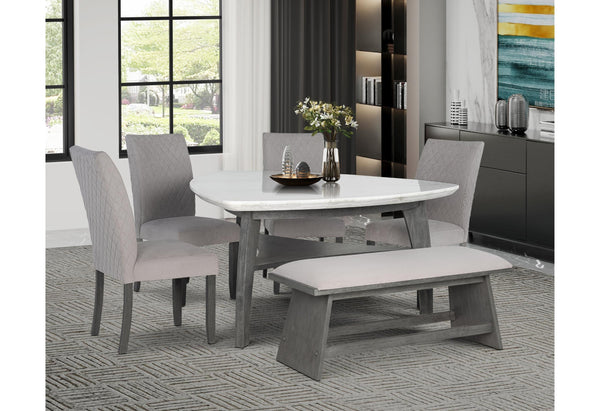 D8192 TRIANGLE DINING TABLE AND 4 DINING CHAIRS image