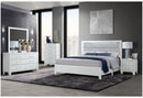 LUCCIA WHITE TWIN BED GROUP WITH LED