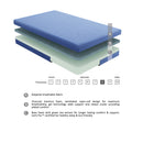 Leo 7" Blue Gel-Infused Memory Foam Mattress And Pillow Set - Twin