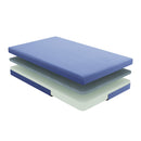 Leo 7" Blue Gel-Infused Memory Foam Mattress And Pillow Set
