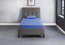 Leo 7" Blue Gel-Infused Memory Foam Mattress And Pillow Set
