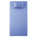 Leo 7" Blue Gel-Infused Memory Foam Mattress And Pillow Set