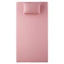 Leo 7" Pink Gel-Infused Memory Foam Mattress And Pillow Set