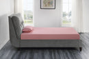 Leo 7" Pink Gel-Infused Memory Foam Mattress And Pillow Set