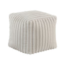 Simpsonville Pouf in White - P31001