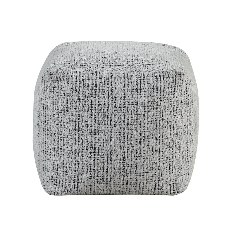 Easley Pouf in Black/Multi/White - P31003