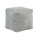 Easley Pouf (No Wooden Frame) - Black,Multi,White - Fabric