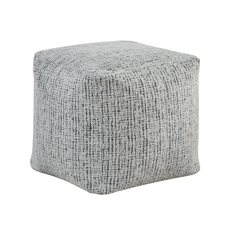Easley Pouf in Black/Multi/White - P31003