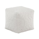 Easley Pouf (No Wooden Frame) - White - Fabric