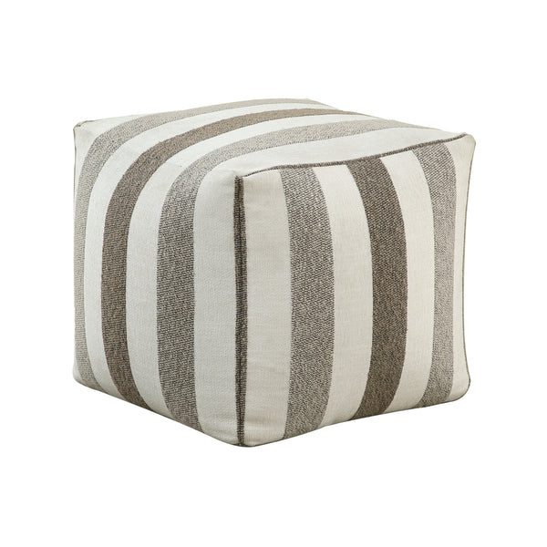 Cravat Pouf in Brown/Gray/Multi - P31012