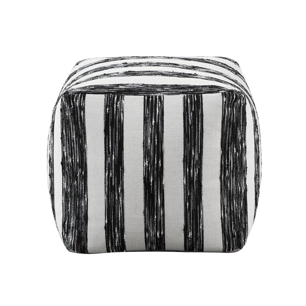 Avril Pouf in Black/White - P31015