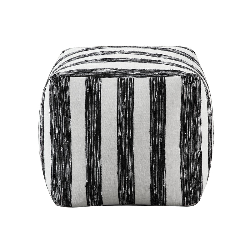 Avril Pouf in Black/White - P31015