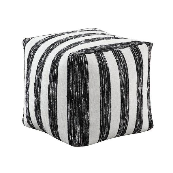 Avril Pouf in Black/White - P31015