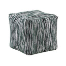 Lundy Pouf in Black/Gray/White - P31016
