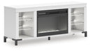 Brollevi 60" TV Stand with Electric Fireplace