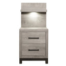 1577-4P-Bedroom (2) Night Stand with Wall Panel