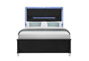 Lando Black Bed with Continuous LED