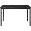 Tempe Dining Table, Faux Marble Top - Black