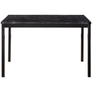 Tempe Dining Table, Faux Marble Top - Black
