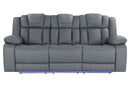 U7068 Grey 10 Pwr Rec Sofa/Pwr Console Rec Loveseat/Pwr Recliner W/LED