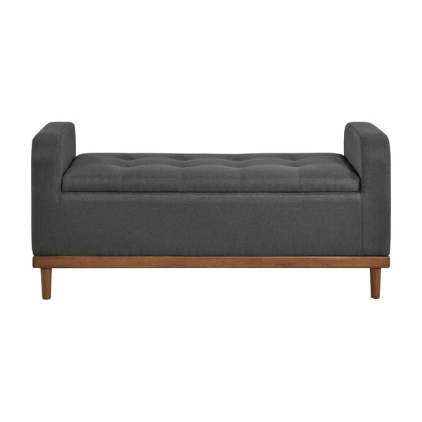 Brigitte Lift Top Storage Bench in Gray - 4590DG