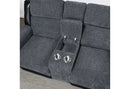 U5914/U5915 Grey/Black Rec Sofa/CRLS W/Immersive Sound & Blue LED