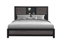 Lisbon Grey/Black Bookcase Bed