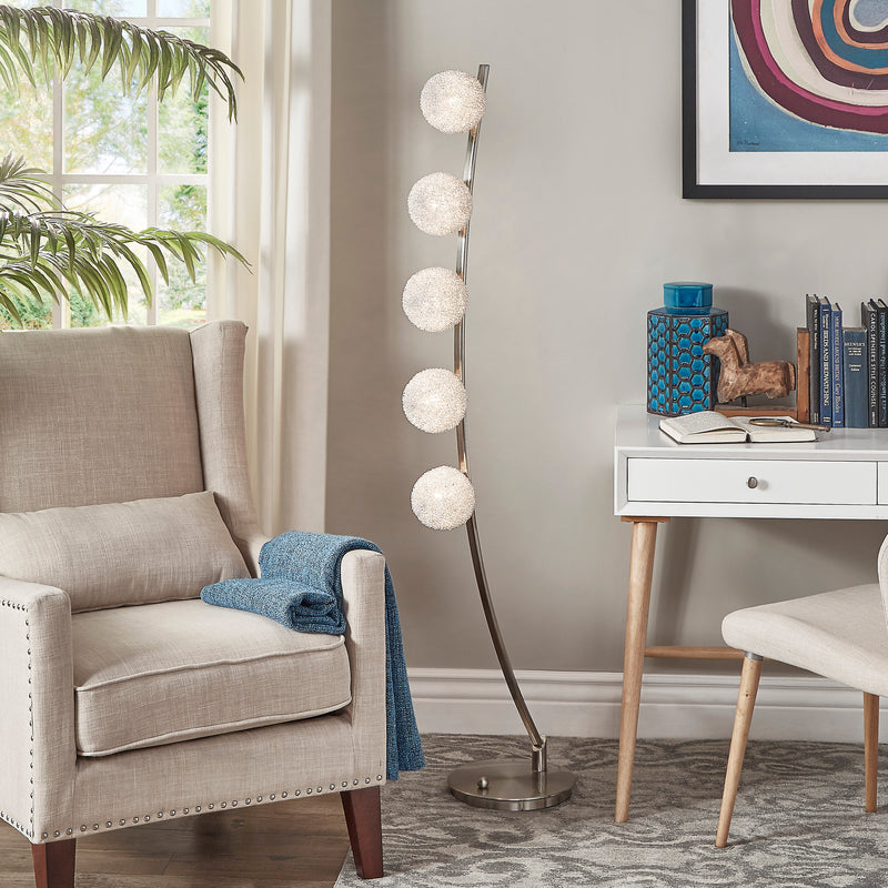 Inara Floor Lamp in Transparent/Gold/Silver/Champagne - H11303