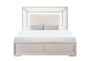 CLARA BEIGE KING BED WITH LED