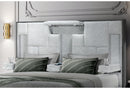 OSCAR GREY QUEEN BED NO WOOD TRIM