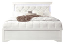POMPEI METALLIIC WHITE KING BED WITH LED