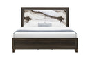 HARMONY BROWN QUEEN BED WITH LED