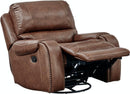Mesquite Brown Swivel Glider Recliner by PRI for the Living Room